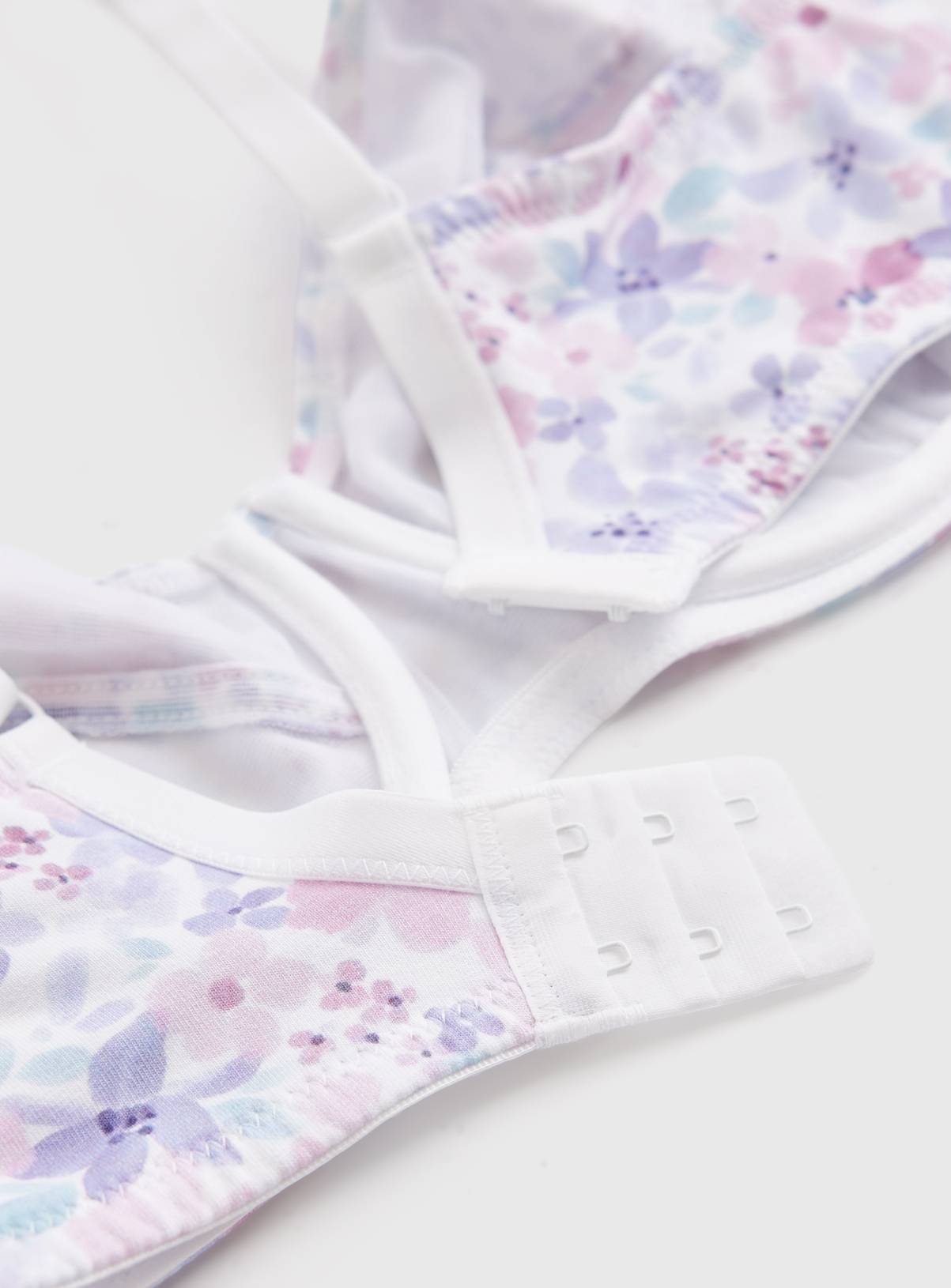 DD+ Plain & Floral Print Full Cup Underwired Bras 3 Pack 42G - Image 4